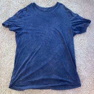 Lululemon Mens Short Sleeve Shirt Blue XL